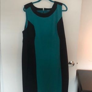 Elouqii teal and black dress